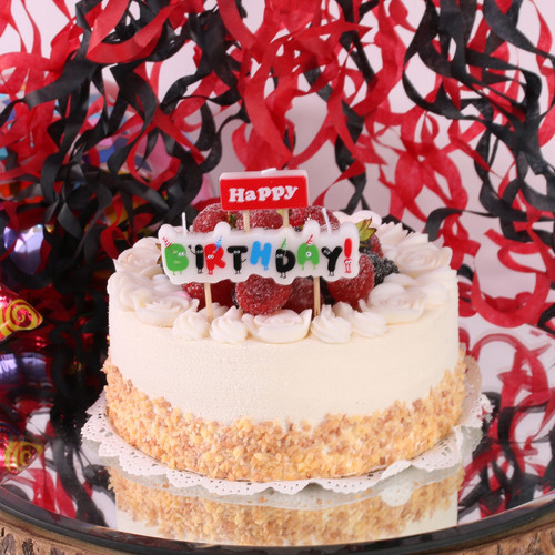 Happy Birthday Pick Candles - Brights -  Pack of 6