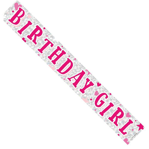 Pink Birthday Girl Banner 