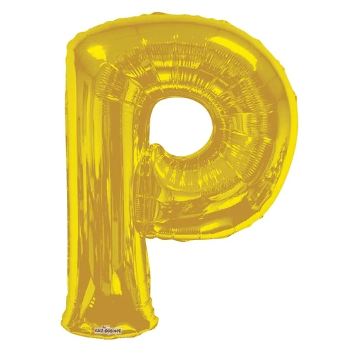 34"  Letter Balloon - P - Gold