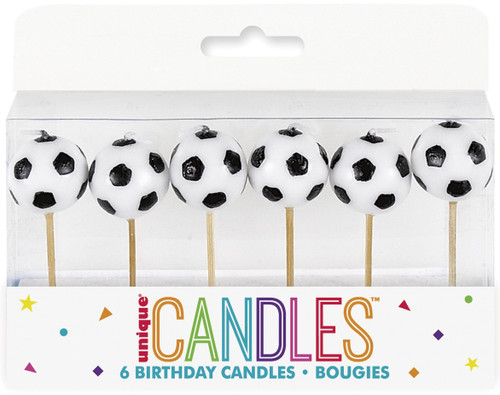 Pack of 6 Football Birthday Candles