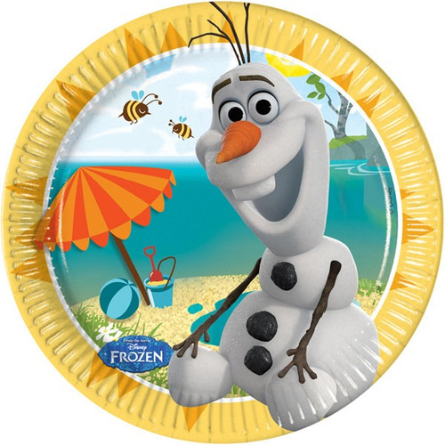 Olaf Summer 20cm Party Plate - pk8 - Disney Frozen