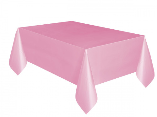 Pink Rectangle Plastic Table Cover (54 x 108 Inch)