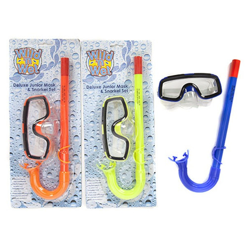 Deluxe Junior Mask & Snorkel Set (Assorted Designs) Deluxe Junior Mask & Snorkel Set (Assorted Designs)