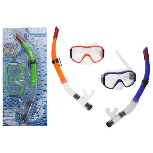Deluxe Adult Mask & Snorkel Set  (Assorted Designs)