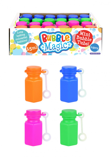 Magic Bubble Tubs with Wands (15ml) (Assorted Designs)