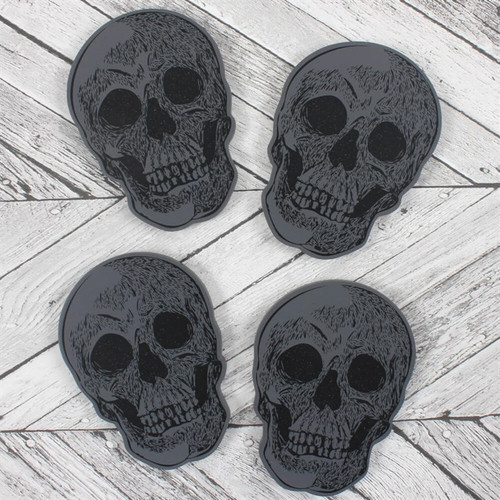 Set Of 4 Skull Coasters Set Of 4 Skull Coasters