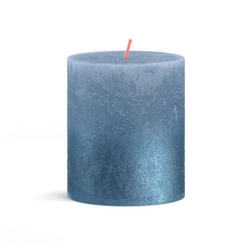  Sky Blue and Blue Bolsius Sunset Pillar Candle (80mm x 68mm)