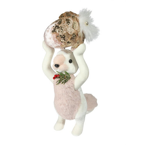 Standing Pink Velvet Fur Squirrel (40cm) Standing Pink Velvet Fur Squirrel (40cm)