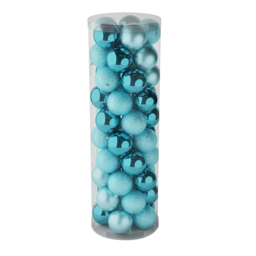 48 Ice Blue Baubles in Matte, Shiny & Glitter Finish (10cm) 48 Ice Blue Baubles in Matte, Shiny & Glitter Finish (10cm)