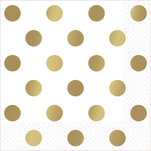 Metallic Gold Hot Stamped Luncheon Napkins (33cm ) Metallic Gold Hot Stamped Luncheon Napkins (33cm )