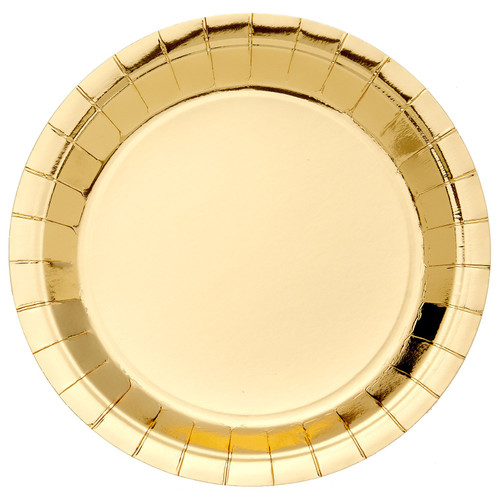 Metallic Gold Round Plates (23cm) Metallic Gold Round Plates (23cm)