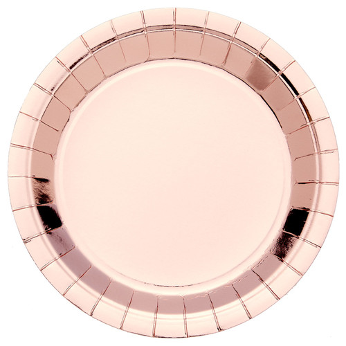 Metallic Rose Gold Round Plates (23cm) Metallic Rose Gold Round Plates (23cm)