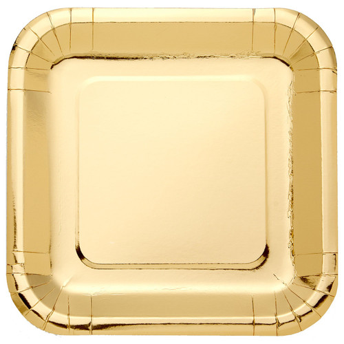 Metallic Gold Square Plates (23cm) Metallic Gold Square Plates (23cm)