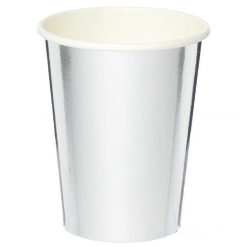 Metallic Silver Paper Cups (250ml)