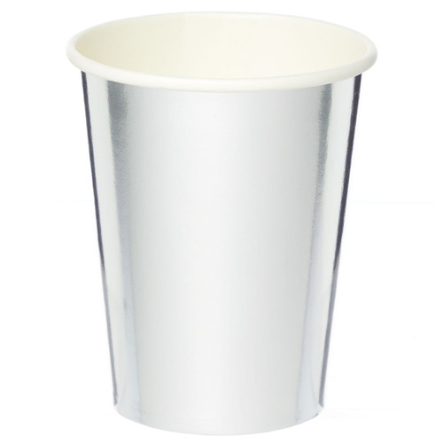 Metallic Silver Paper Cups (250ml) Metallic Silver Paper Cups (250ml)