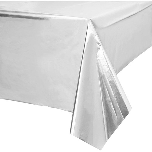Metallic Silver Tablecover (1.8m x 1.2m) Metallic Silver Tablecover (1.8m x 1.2m)