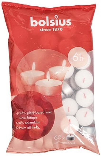 Bolsius Sustainable 6 Hour Tealights (Bag of 60) Bolsius Sustainable 6 Hour Tealights (Bag of 60)
