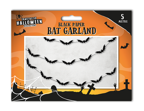 Halloween Bat Paper Garland (5m) Halloween Bat Paper Garland (5m)