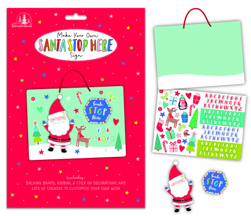 MYO Santa Stop Here Sign MYO Santa Stop Here Sign
