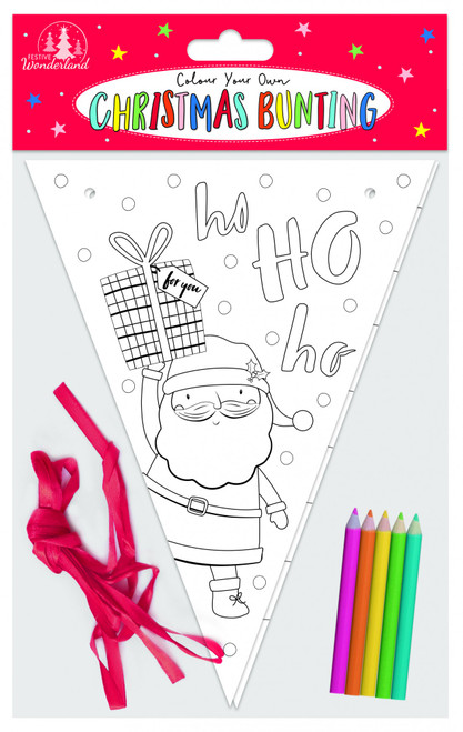 Colour Your Own Christmas Bunting with Colouring Pencils Colour Your Own Christmas Bunting with Colouring Pencils