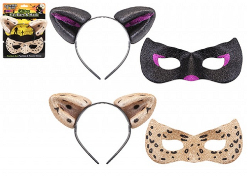 Cat Ear and Mask Set (2 Assorted) 