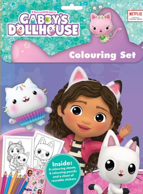 Gabbys Dollhouse Colouring Set