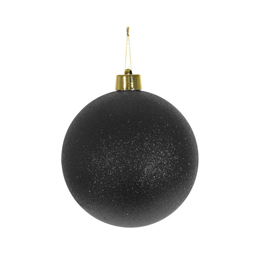 Black Glitter Shatterproof Bauble (20cm) Black Glitter Shatterproof Bauble (20cm)