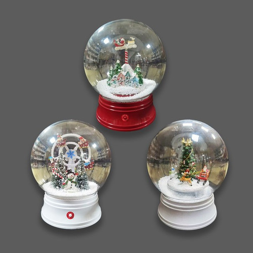 Christmas Snowglobe 3 Assorted (25cm) 