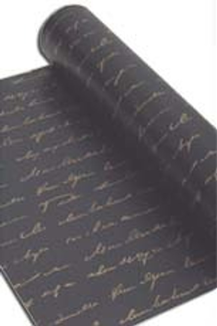 Black with Gold Poetry Kraft Paper