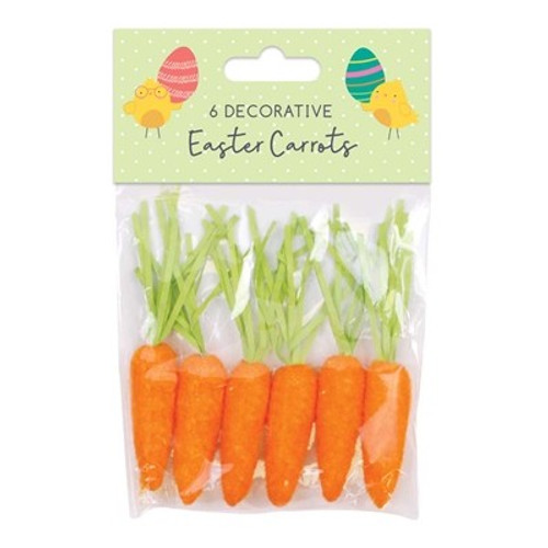 Pack of 6 Easter Carrot Decorations Pack of 6 Easter Carrot Decorations