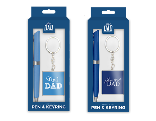 Fathers Day Pen & Keychain Gift Set (Assorted Designs) Fathers Day Pen & Keychain Gift Set (Assorted Designs)
