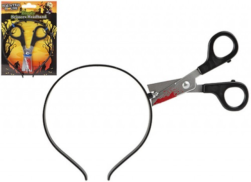 Halloween Bloody Scissors Headband