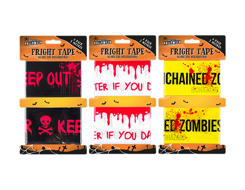 Halloween Fright Tape (Assorted) Halloween Fright Tape (Assorted)