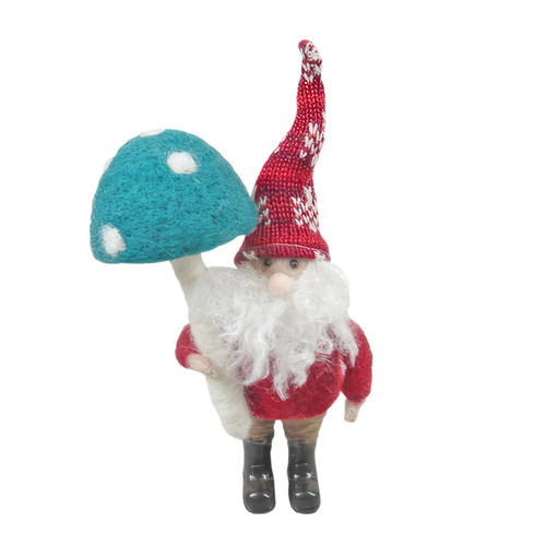 Felt Elf with Red Hat Hanging Decoration (18.5cm) Felt Elf with Red Hat Hanging Decoration (18.5cm)