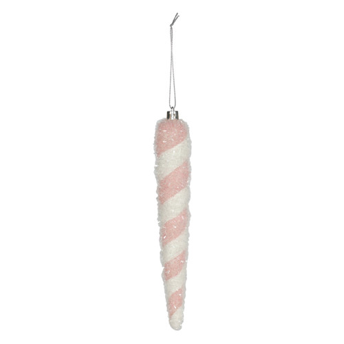 Pink and White Icicle Hanging Decoration (20cm) Pink and White Icicle Hanging Decoration (20cm)