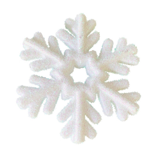 White Glitter Snowflake Hanging Decoration (37cm) White Glitter Snowflake Hanging Decoration (37cm)
