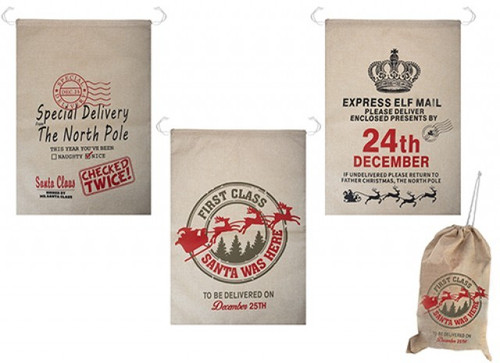 Luxury Jute Santa Sack (Assorted) Luxury Jute Santa Sack (Assorted)