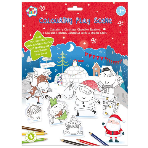 Christmas Colouring Play Scene Christmas Colouring Play Scene