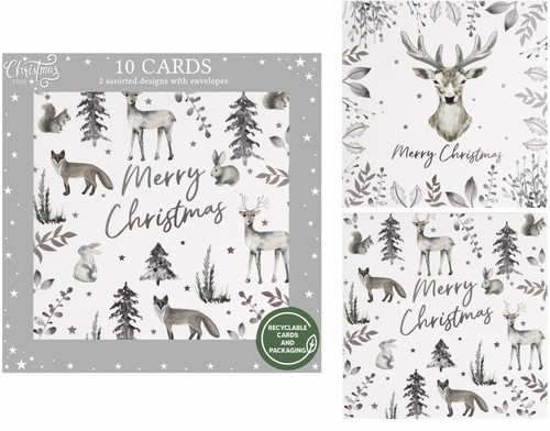 Silver Deer Christmas Crackers (Pack of 10) Silver Deer Christmas Crackers (Pack of 10)