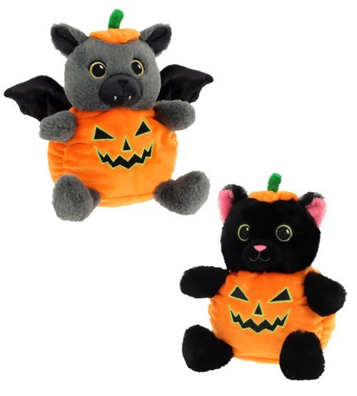 16cm Keeleco Cat & Bat in Pumpkin Outfit (Assorted)