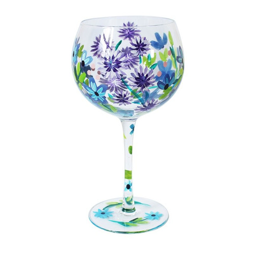 Cornflowers Gin Glass Cornflowers Gin Glass