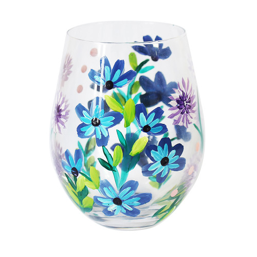 Cornflowers Stemless Glass Cornflowers Stemless Glass