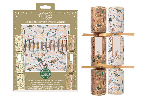 Pack of 6 Deluxe Make Your Own Gold Crackers (13.5 Inch) Pack of 6 Deluxe Make Your Own Gold Crackers (13.5 Inch)