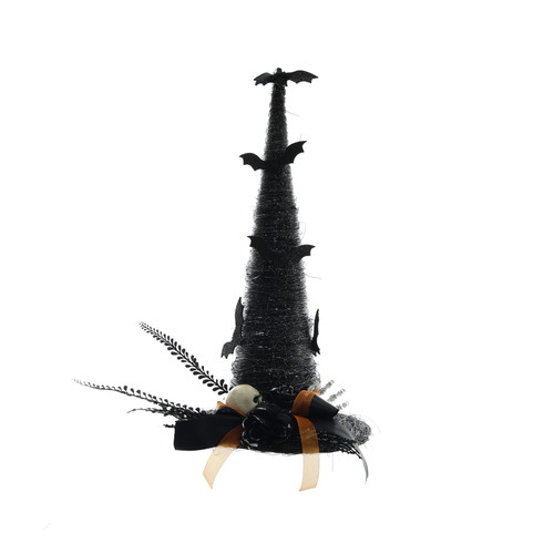 Witches Hat with Skull - Black - 60cm Witches Hat with Skull - Black - 60cm