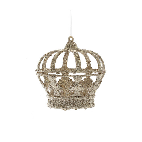Glitter Crown Hanging Decoration - Gold (18cm) Glitter Crown Hanging Decoration - Gold (18cm)