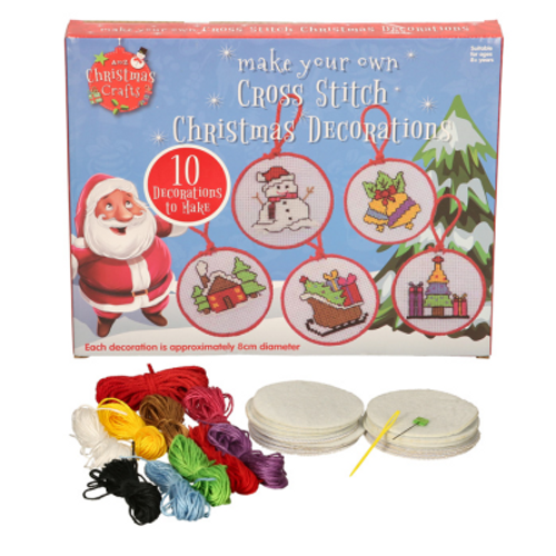 Make Your Own Cross Stitch Decorations (10Pcs)