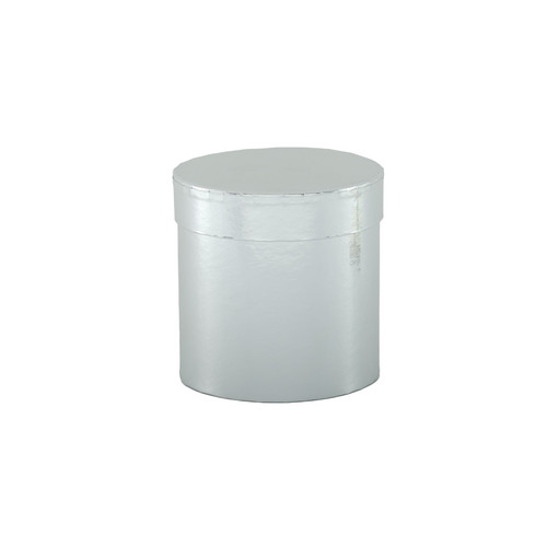 Metallic Silver Hat Box (14 x 13 cm) Metallic Silver Hat Box (14 x 13 cm)