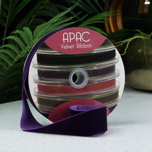 Purple Velvet Velvet Ribbon (38mm x 20m) Purple Velvet Velvet Ribbon (38mm x 20m)