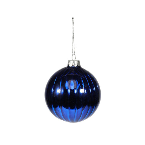 Royal Blue Shiny Bauble (Dia8cm) Royal Blue Shiny Bauble (Dia8cm)