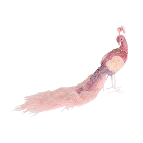 Dark Pink Velvet Peacock (35cm) Dark Pink Velvet Peacock (35cm)